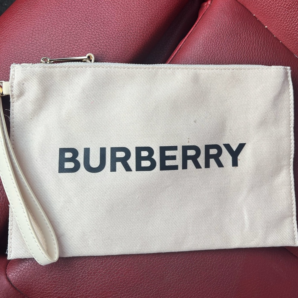 Burberry logo canvas bag